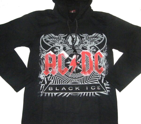 AC/DC long-sleeved t-shirt w/hoodie size M
