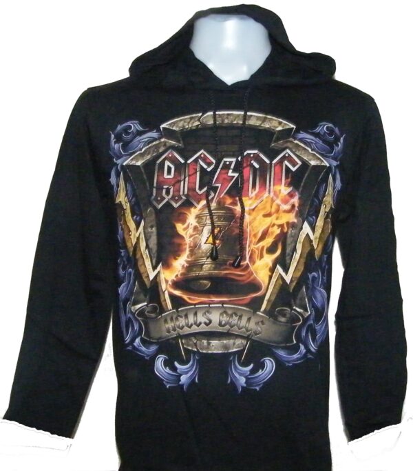 AC/DC long-sleeved t-shirt w/hoodie size M
