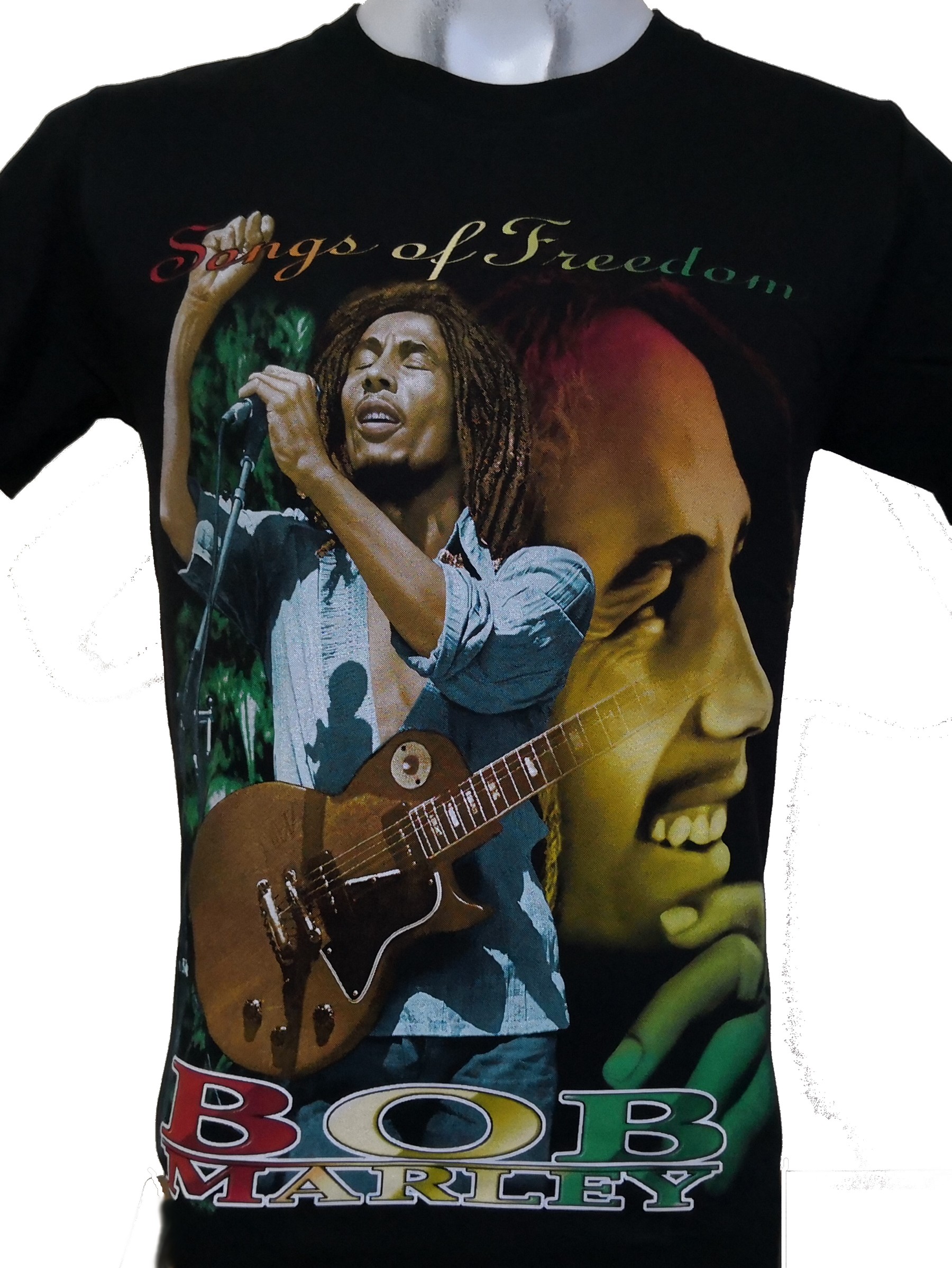 90´s Bob Marley Song Of Freedom Album Promo Tee ボブマーリー/Tシャツ/半袖/ブラック-