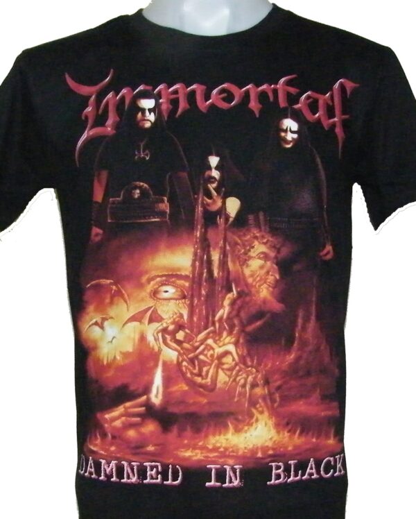 Immortal t-shirt Damned in Black size XL