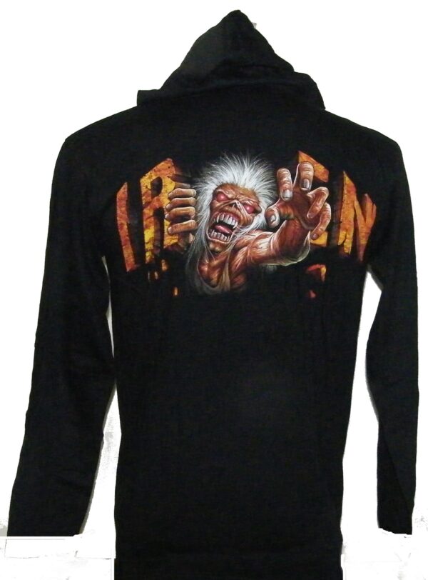 Iron Maiden long-sleeved t-shirt w/hoodie size M - Image 2