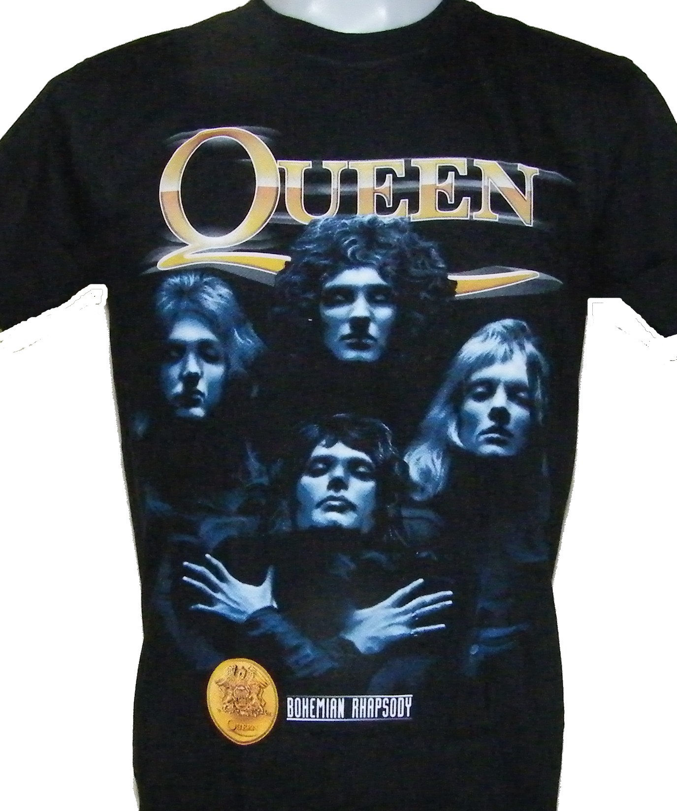 Official T Shirt Queen Bohemian Rhapsody Navy greatist Hits Crest Toutes Tailles 