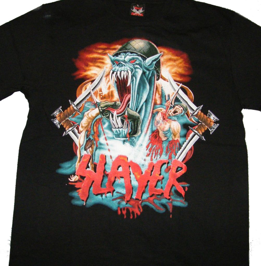 Dc slayer. Футболка Slayer Бафомет. Футболка Dream Shirts Slayer. Юность Slayer. Slayer футболка красная.