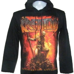Kreator long-sleeved t-shirt w/hoodie Civilization Collapse size M