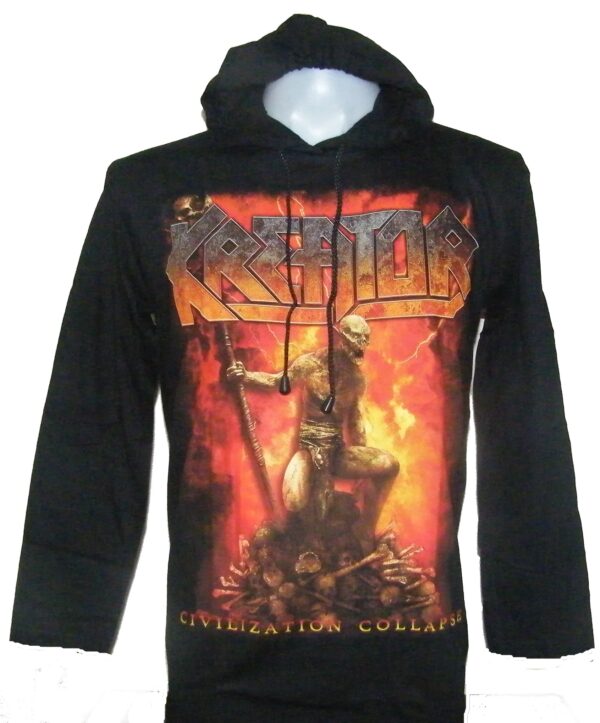 Kreator long-sleeved t-shirt w/hoodie Civilization Collapse size M