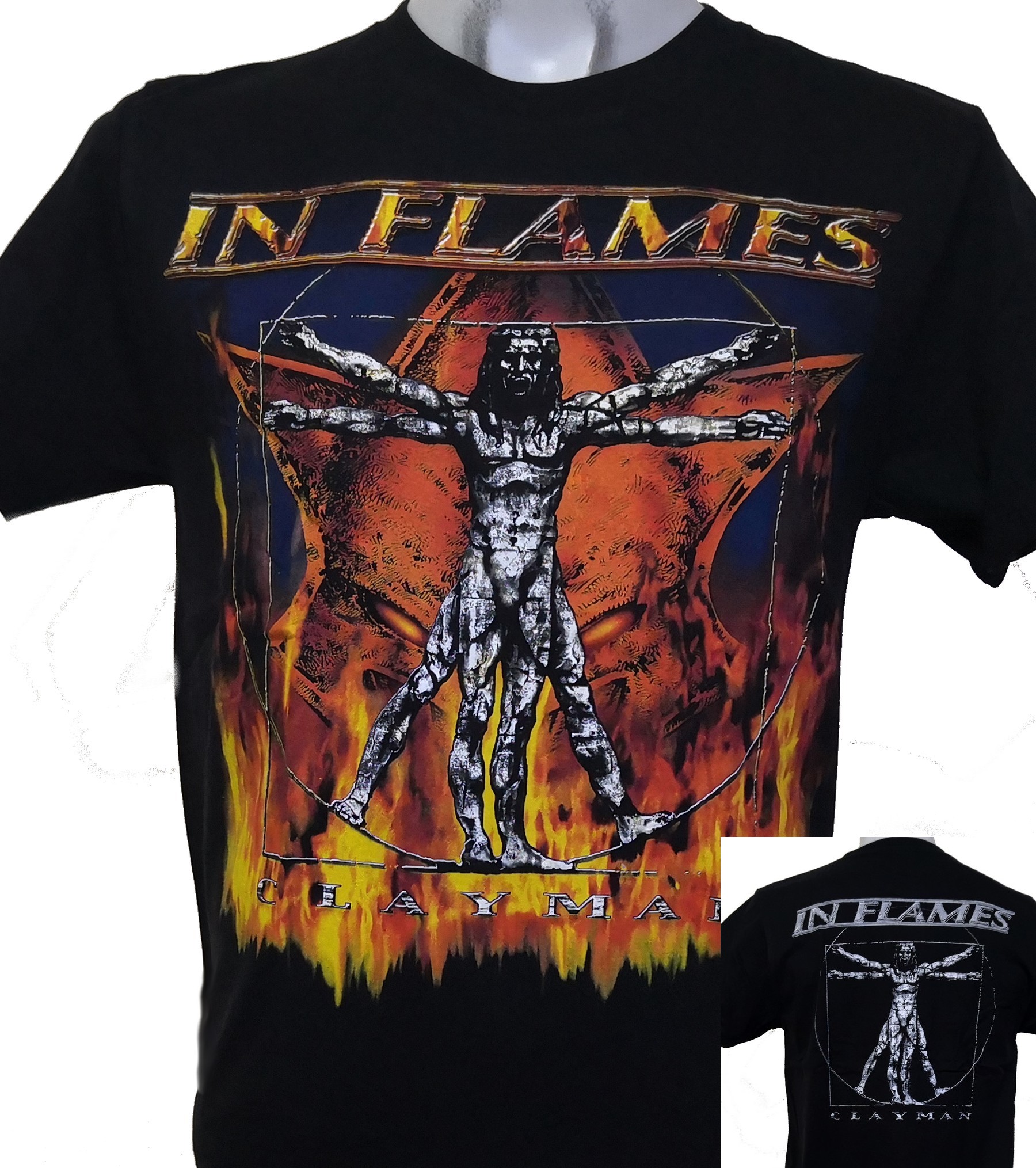 Ledig patologisk Danser In Flames t-shirt Clayman size M – RoxxBKK