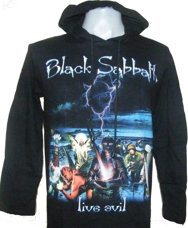 Black Sabbath long-sleeved t-shirt w/hoodie Live Evil size S