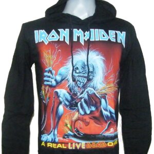 Iron Maiden long-sleeved t-shirt w/hoodie A Real Live Dead One size M