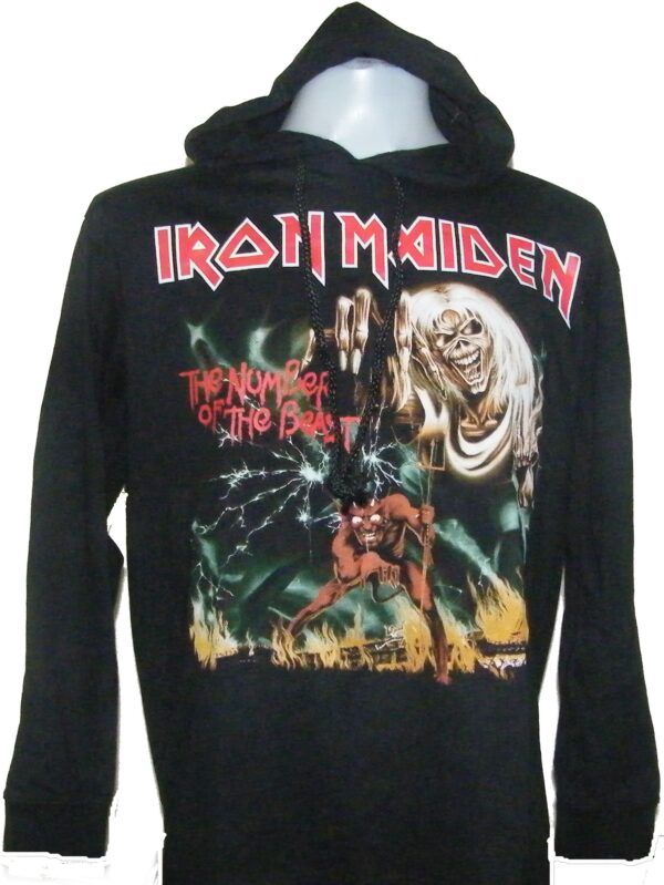 Iron Maiden long-sleeved t-shirt w/hoodie The Number of the Beast size L