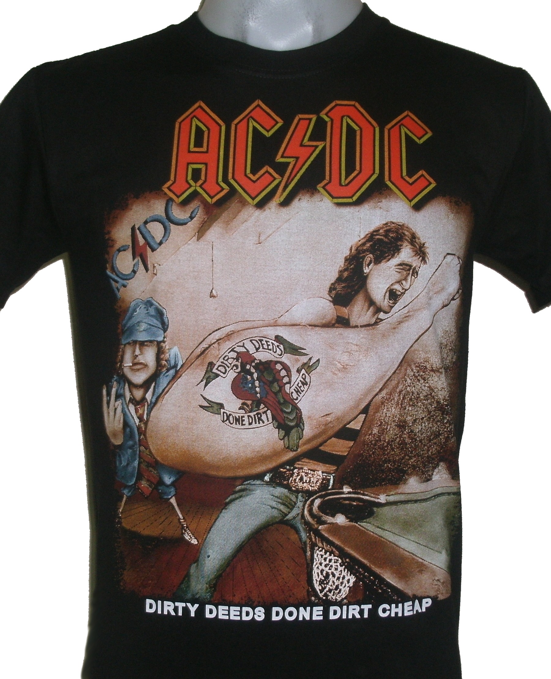 ACDC Dirty Deeds Premium Adult Slim Fit Short Sleeve T-Shirt
