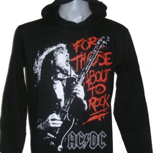 AC/DC long-sleeved t-shirt w/hoodie For Those About to Rock size M