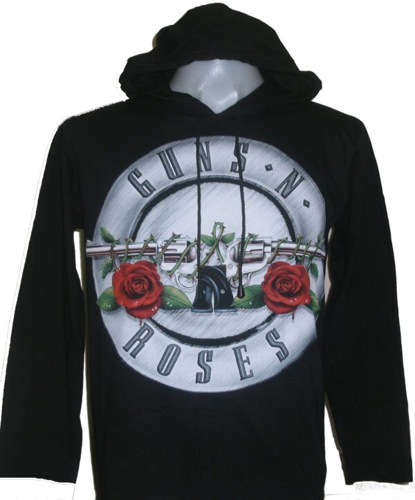 Guns `n` Roses long-sleeved t-shirt w/hoodie size M