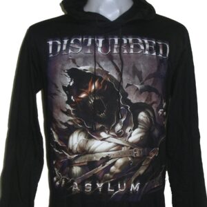 Disturbed long-sleeved t-shirt w/hoodie Asylum size M