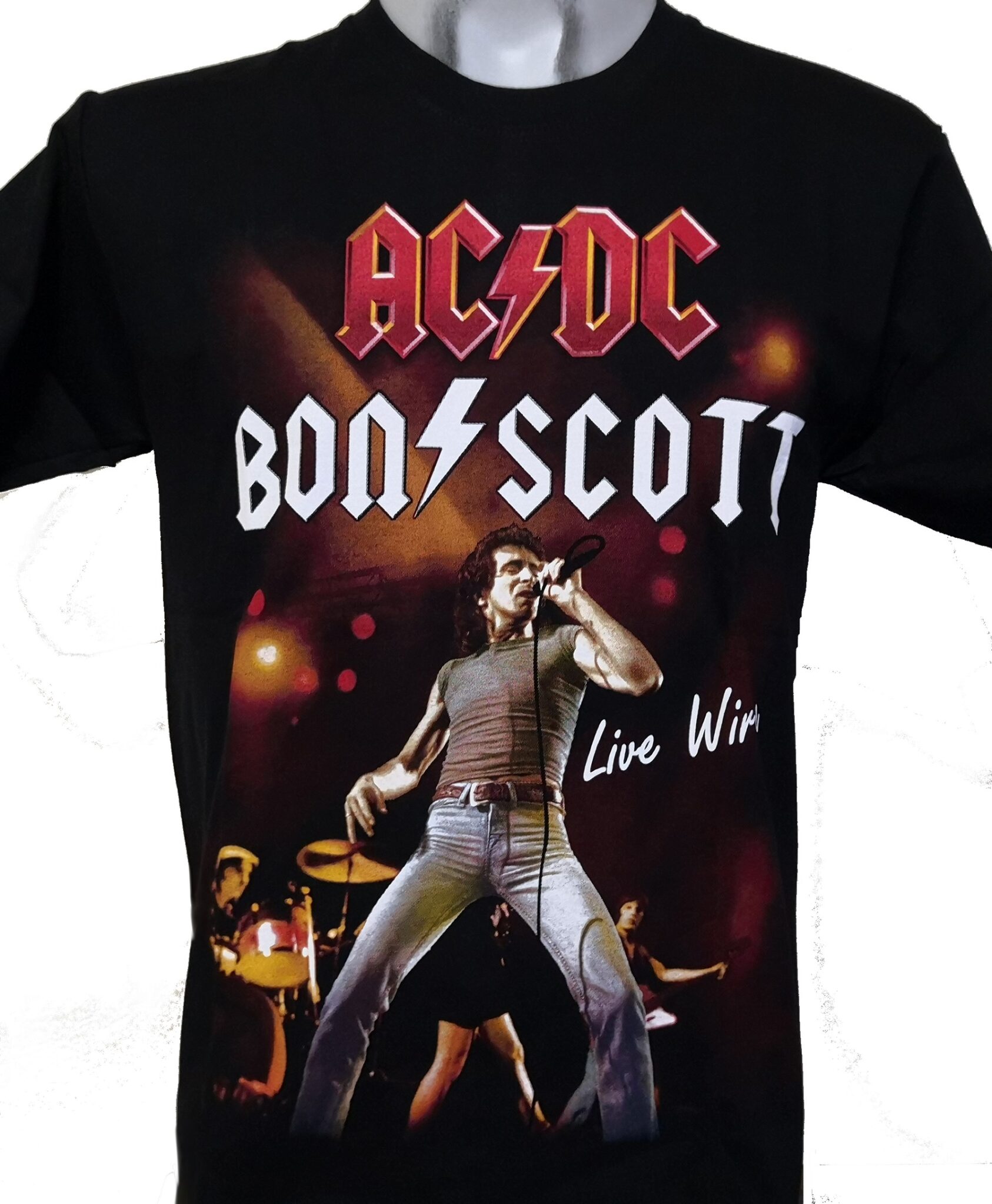 ac dc white shirt