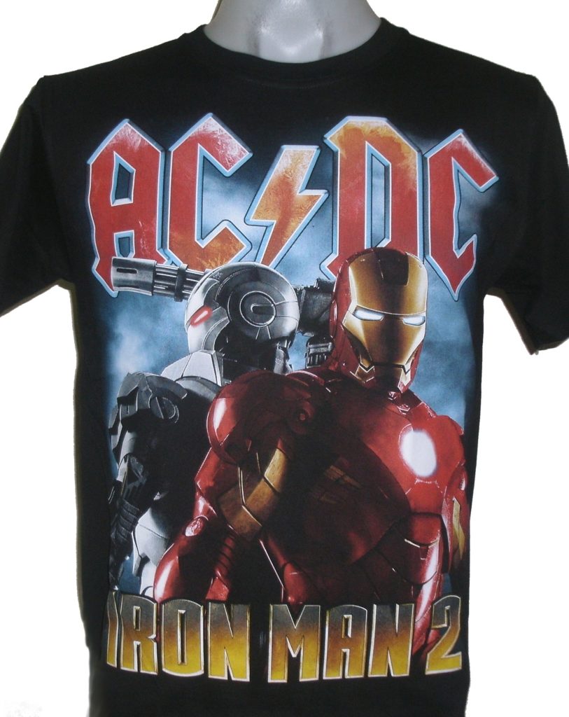 AC/DC t-shirt Iron Man 2 size L