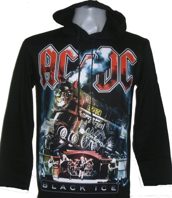 AC/DC long-sleeved t-shirt w/hoodie Black Ice size S