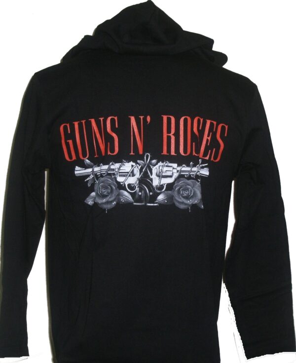 Guns `n` Roses long-sleeved t-shirt w/hoodie size XL - Image 2