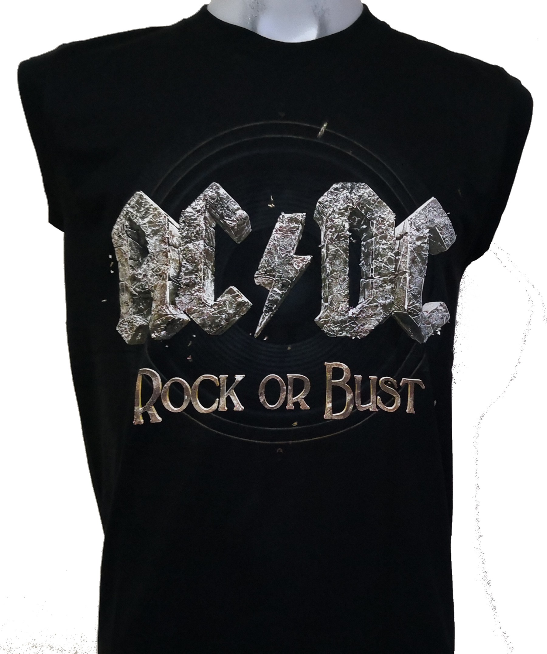 Archaic sponge Recreation AC/DC sleeveless t-shirt Rock or Bust size M – RoxxBKK