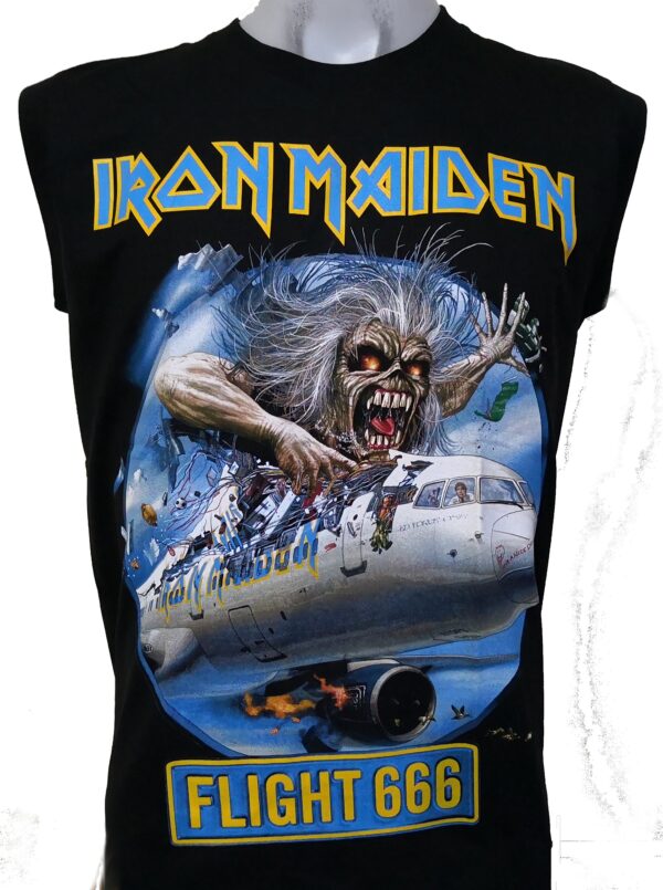 Iron Maiden sleeveless t-shirt Flight 666 size M