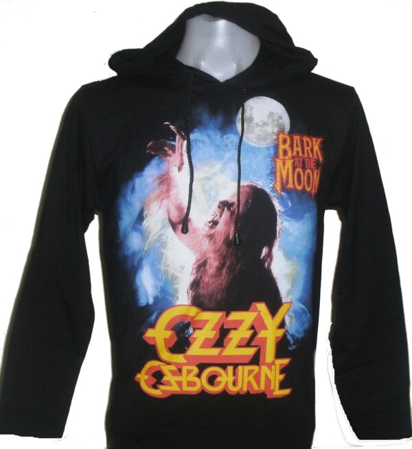 Ozzy Osbourne long-sleeved t-shirt w/hoodie Bark at the Moon size M
