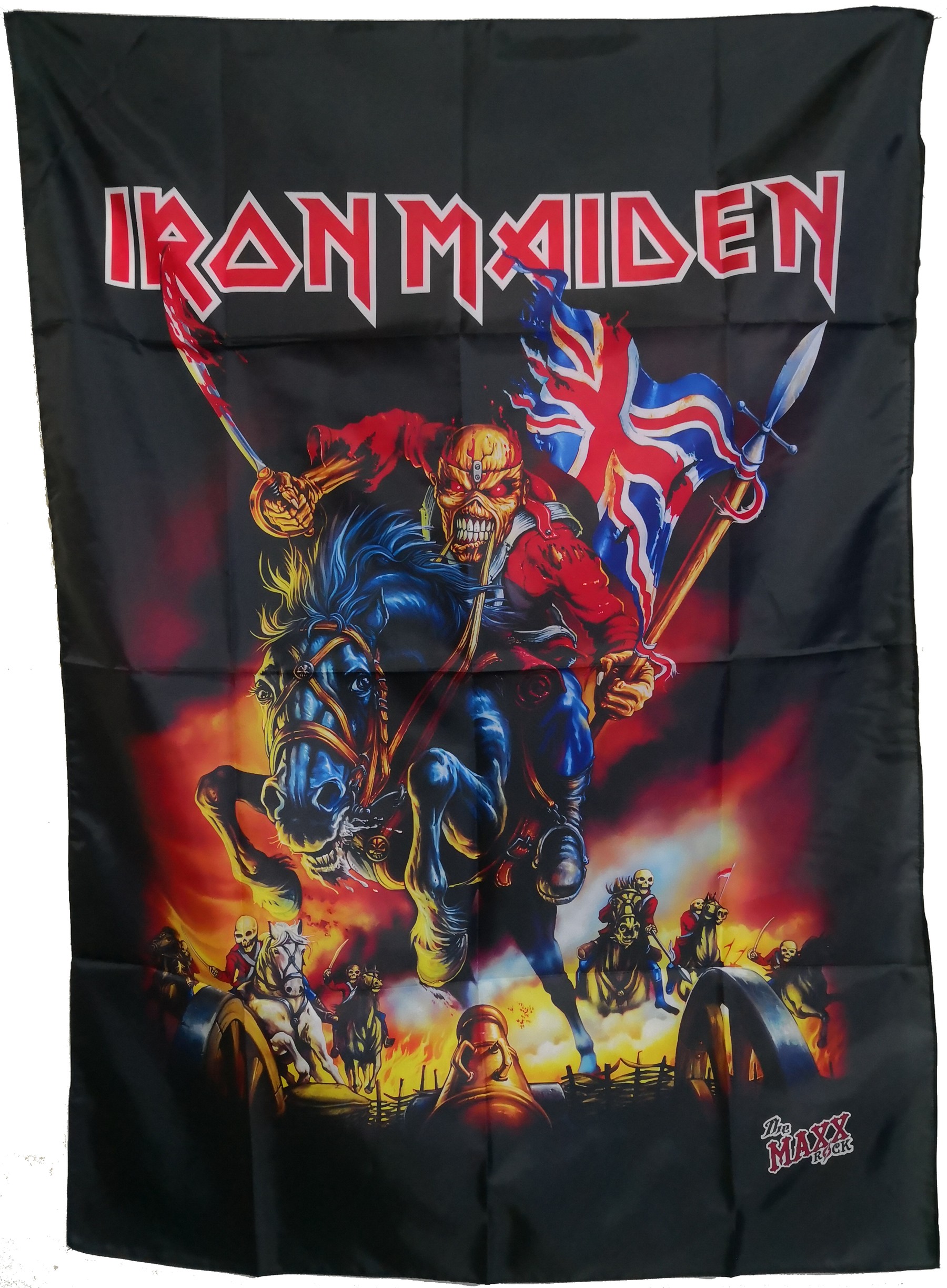 Authentic IRON MAIDEN En Vivo High Quality Silk-Like Fabric Poster Flag NEW 
