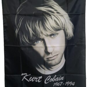 Kurt Cobain large poster flag