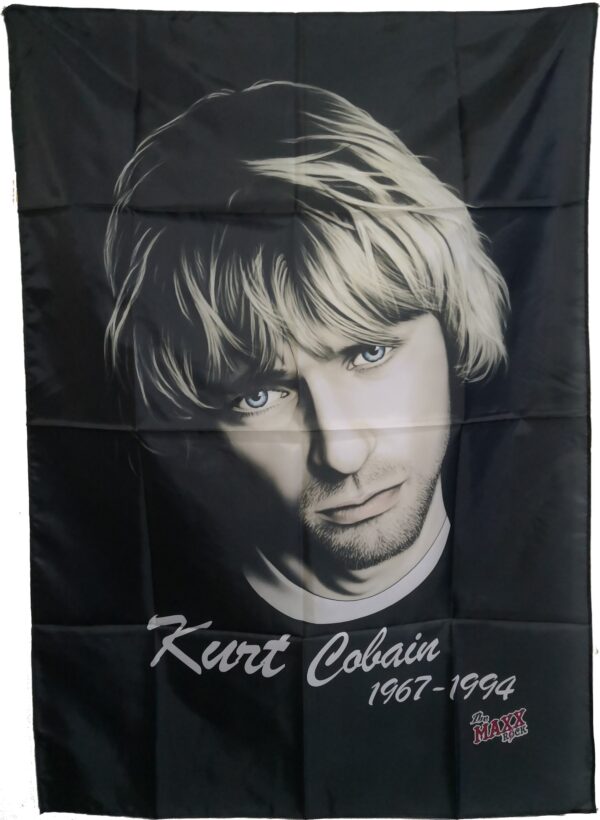 Kurt Cobain poster flag