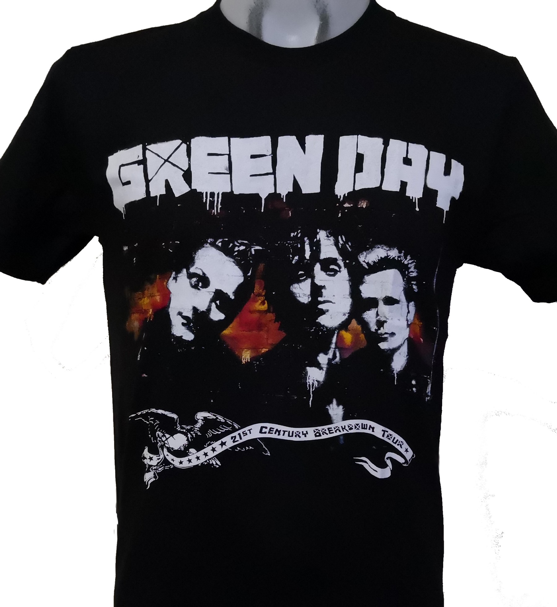 Gildan Green Day Uno Dos Tre T-Shirt Green Day Shirt Rock Band Shirt YH-GREEND04-SHIRT / Black / L