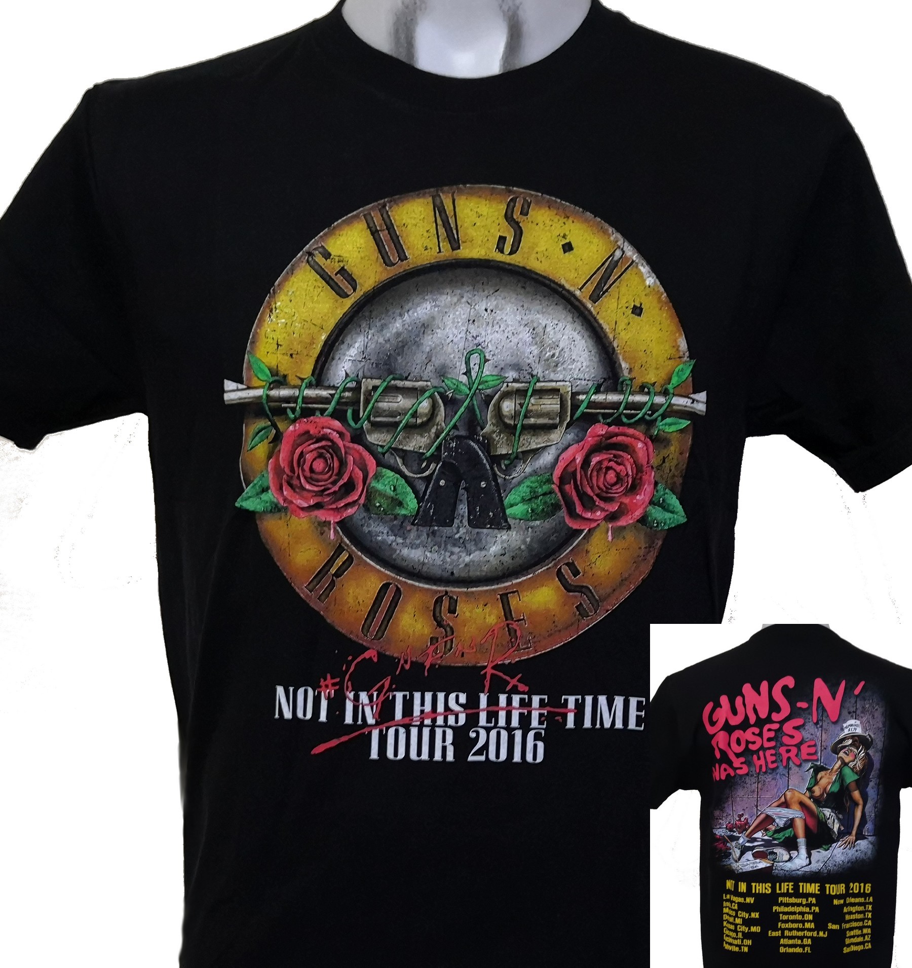 Robust vandrerhjemmet frygt Guns `n` Roses t-shirt Not in This Life Time size M – RoxxBKK