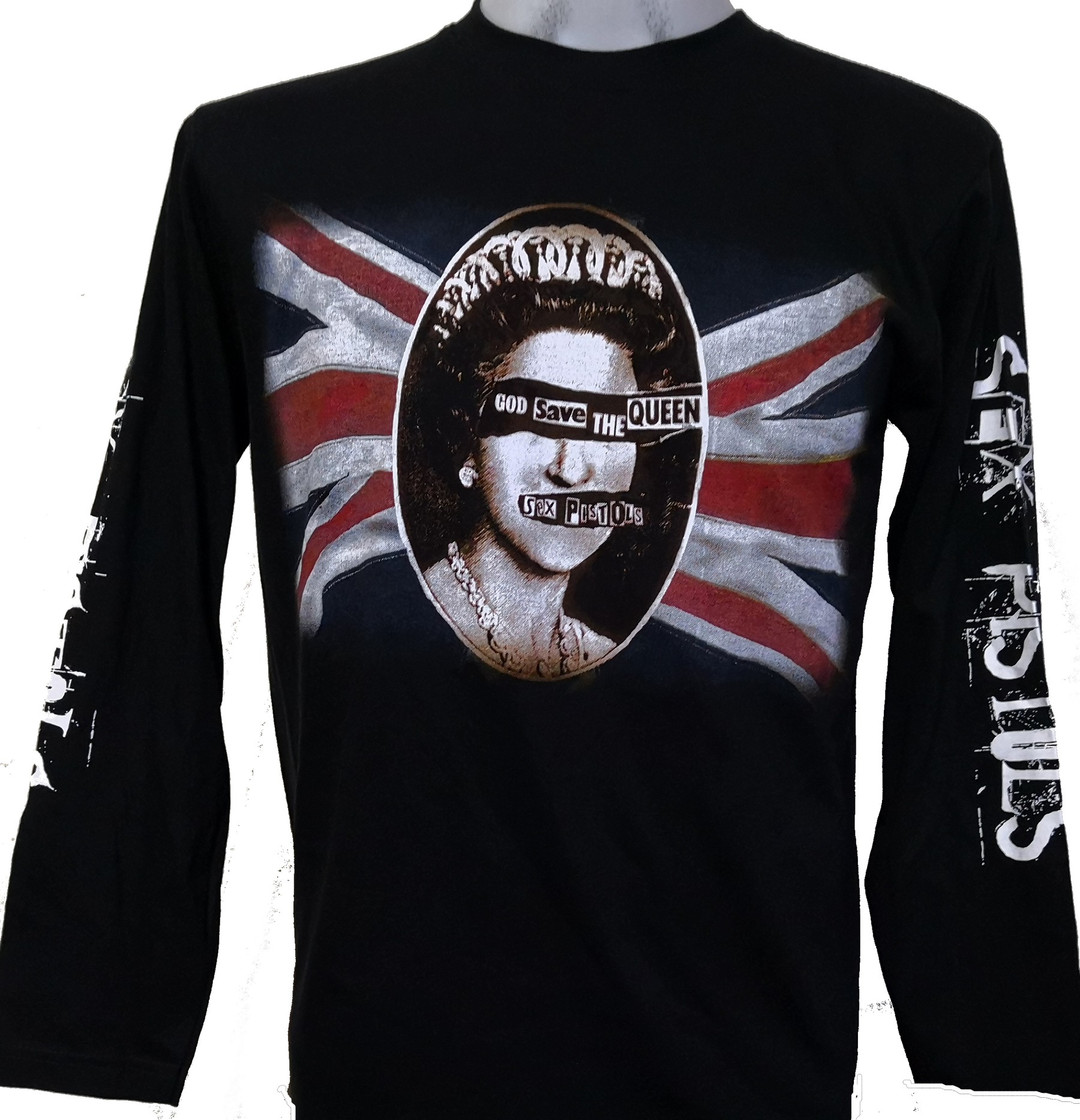 Sex Pistols Long Sleeved T Shirt God Save The Queen Size