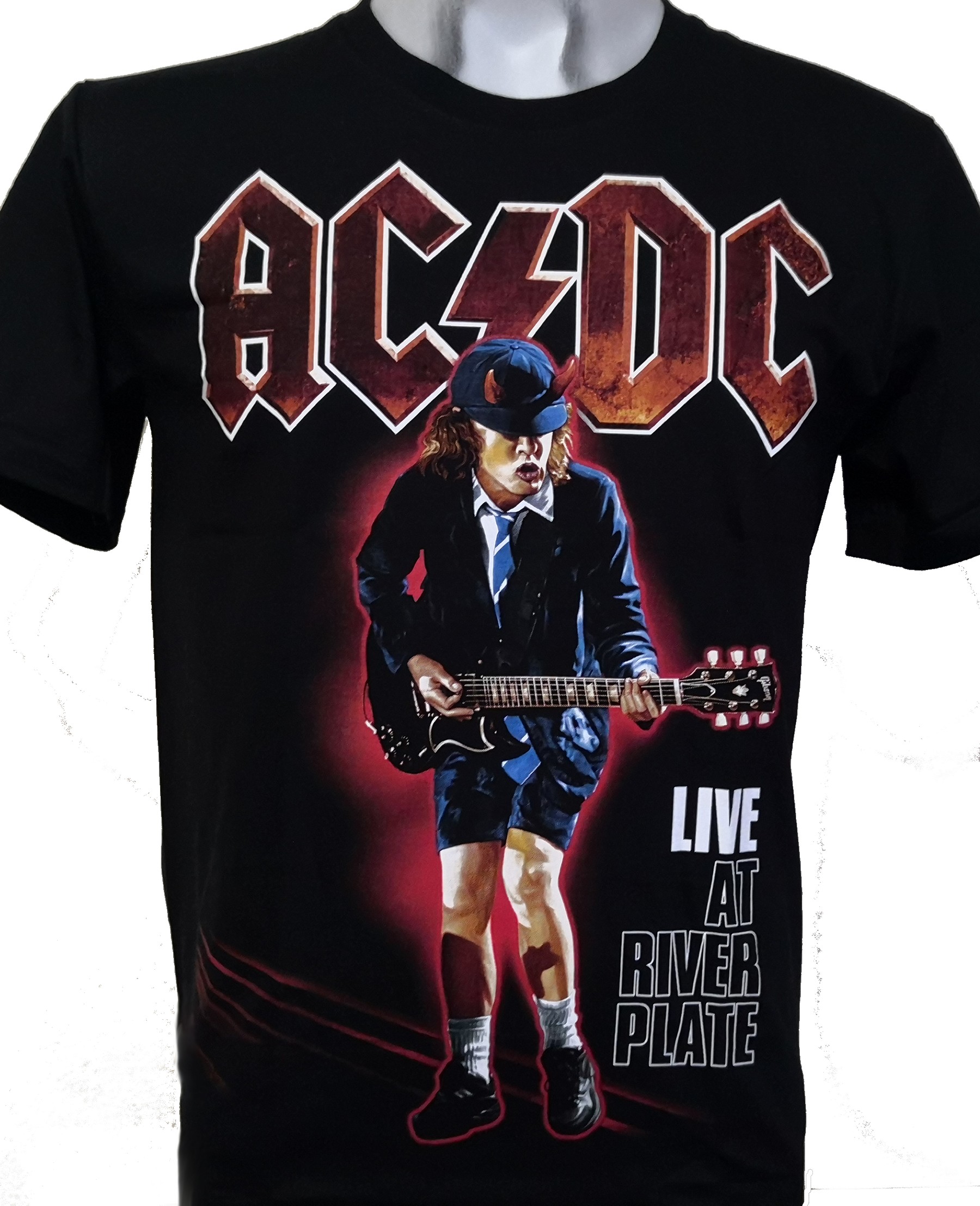 NWT AC/DC Logo Charcoal Distressed Women's TShirt Size 1X ACDC Rock
