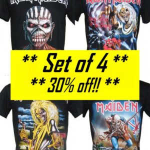 Set of 4 Iron Maiden t-shirts size XL