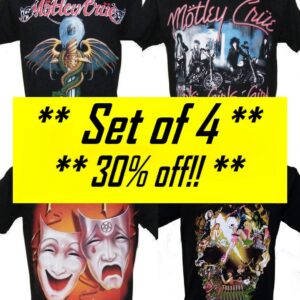 Set of 4 Mötley Crüe t-shirts size M