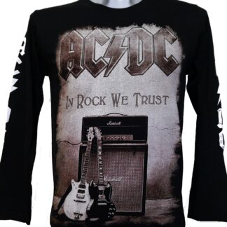 AC/DC 'In Rock We Trust' NEW & OFFICIAL! Grey T-Shirt 