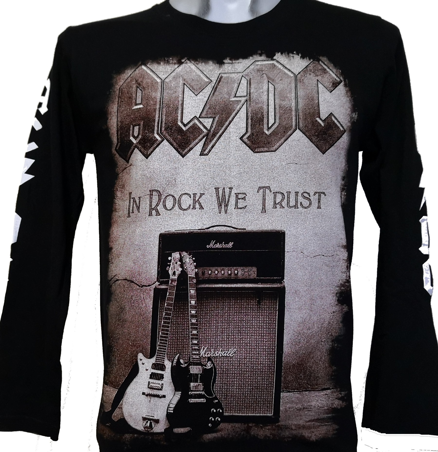 AC/DC Textile Flag In Rock We Trust Brown 66x105cm 