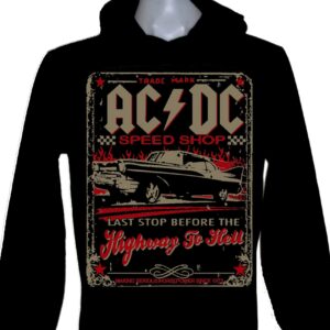 AC/DC long-sleeved t-shirt w/hoodie size M