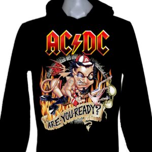 AC/DC long-sleeved t-shirt w/hoodie Are you Ready? size M