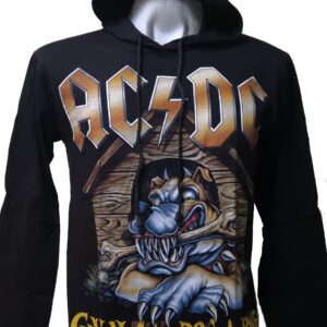 AC/DC long-sleeved t-shirt w/hoodie Givin` the Dog a Bone size M