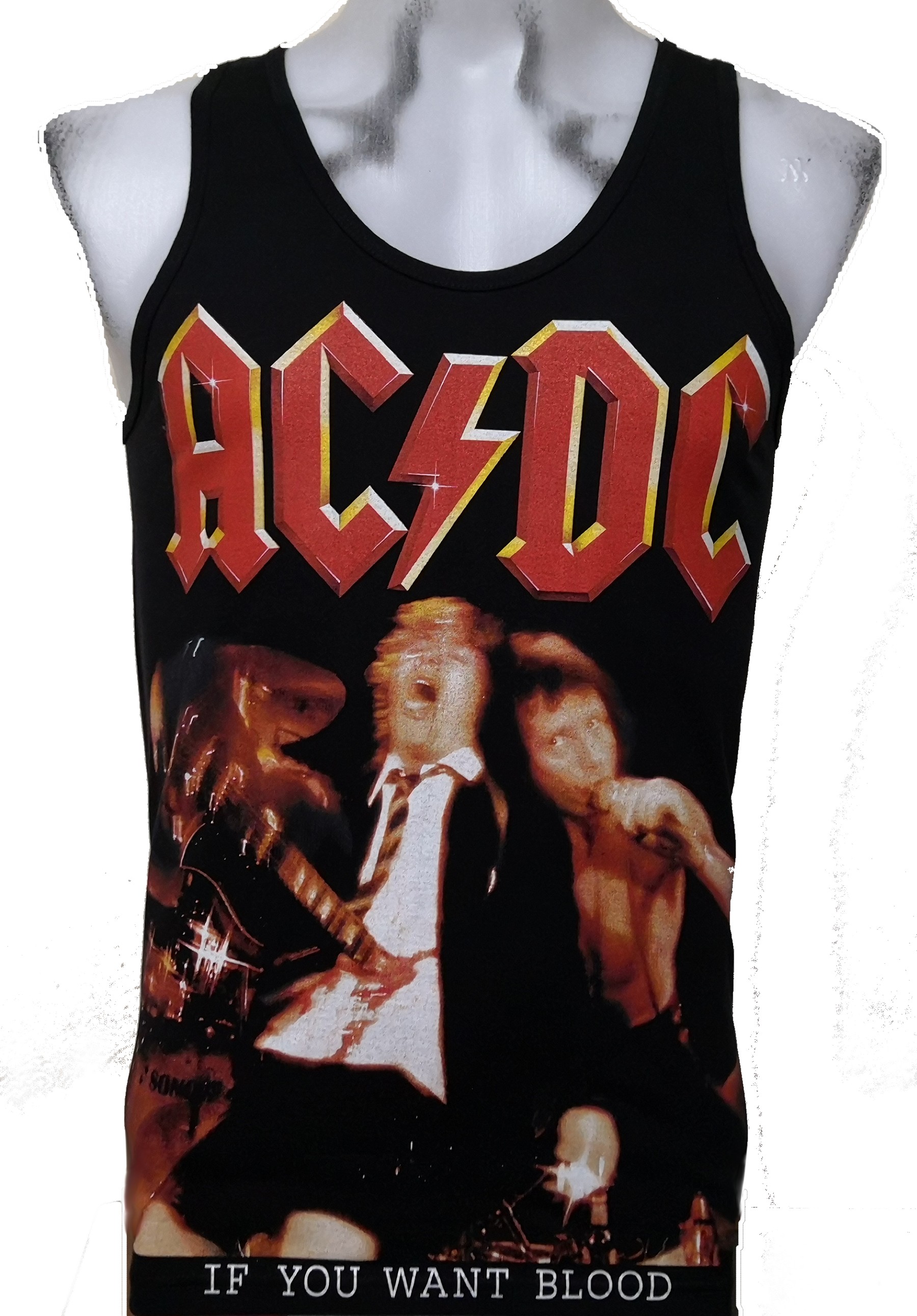 AC/DC Canotta Uomo Donna, Maglietta Muscolare "About To Rock" – Band Logo Ufficiale, Unisex