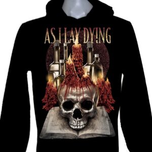 As I Lay Dying long-sleeved t-shirt w/hoodie size L