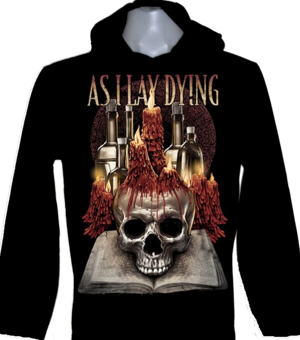 As I Lay Dying long-sleeved t-shirt w/hoodie size M