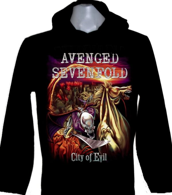 Avenged Sevenfold long-sleeved t-shirt w/hoodie City of Evil size L