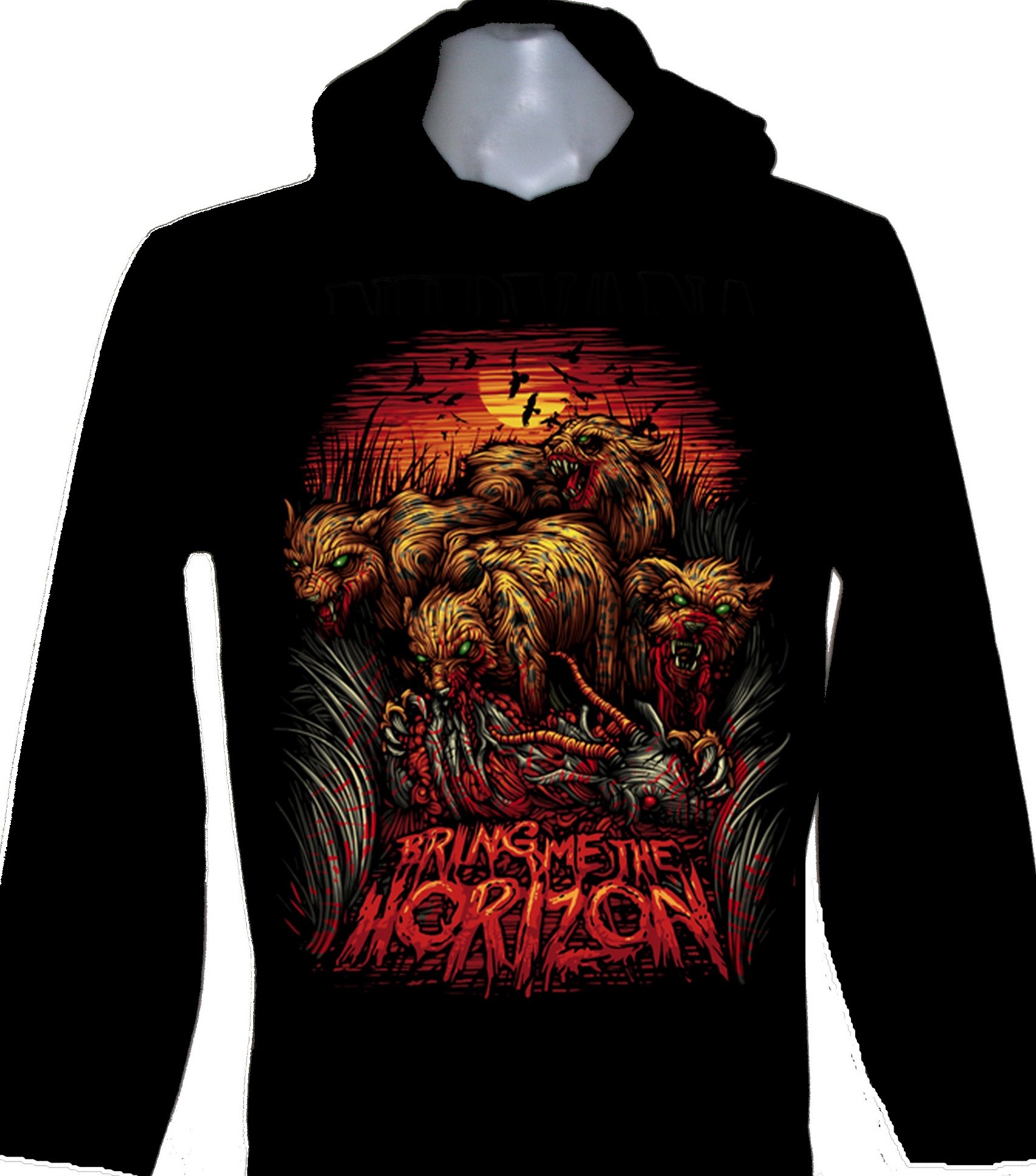 Bring Me The Horizon long-sleeved t-shirt w/hoodie size XL