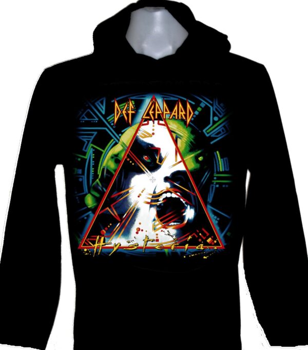 Def Leppard long-sleeved t-shirt w/hoodie Hysteria size M