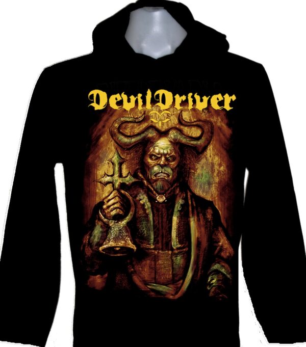 DevilDriver long-sleeved t-shirt w/hoodie size S