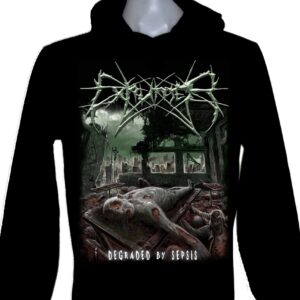 Exhumer long-sleeved t-shirt w/hoodie Degraded by Sepsis size L