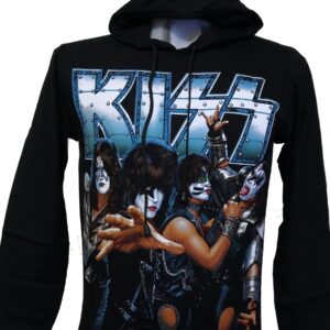 Kiss long-sleeved t-shirt w/hoodie size S