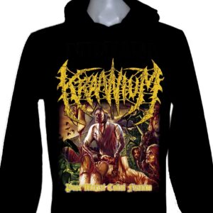 Kraanium long-sleeved t-shirt w/hoodie size L