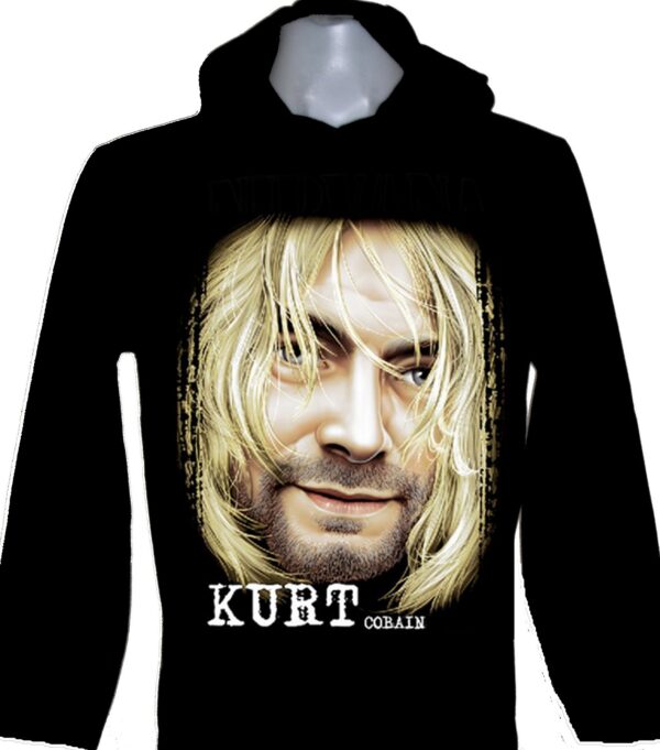 Kurt Cobain long-sleeved t-shirt w/hoodie size M