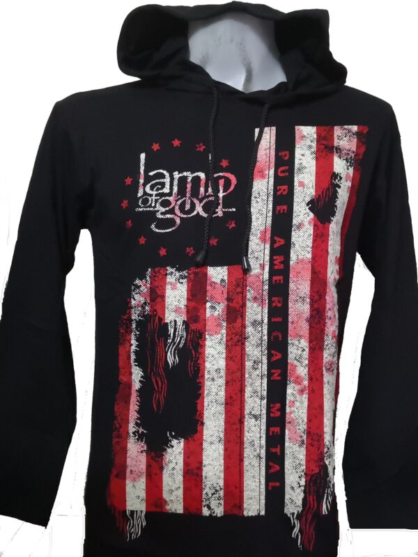 Lamb Of God long-sleeved t-shirt w/hoodie Pure American Metal size M